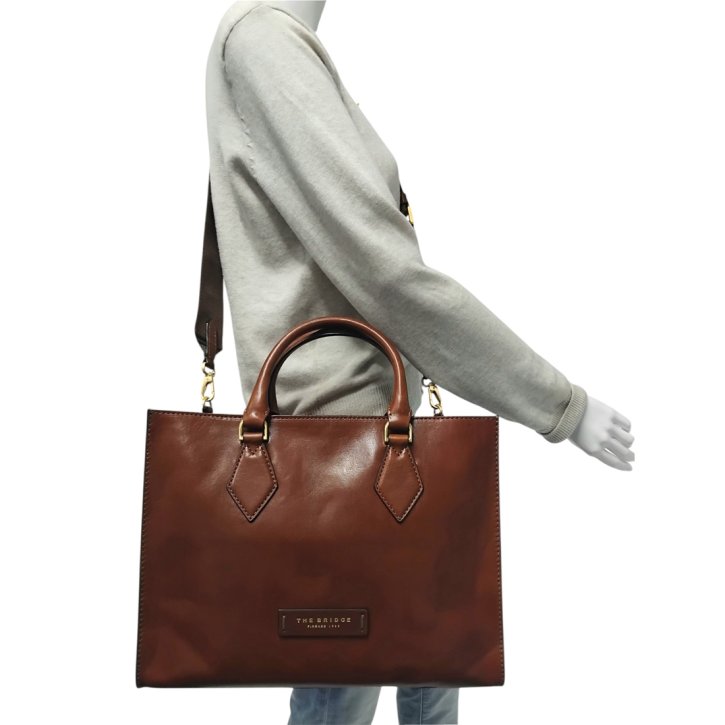 the bridge Handtasche Rindleder braun